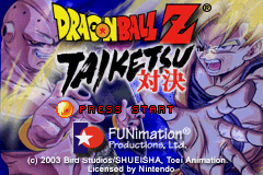 Dragon Ball Z - Taiketsu Title Screen